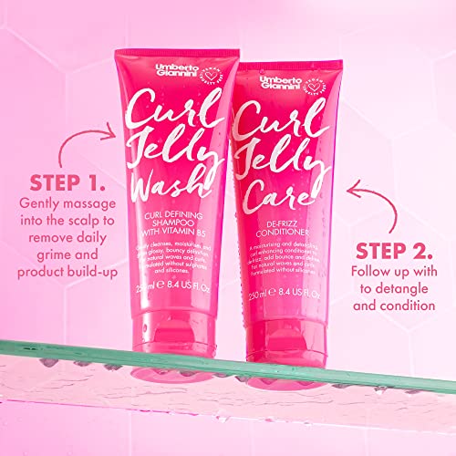 Umberto Giannini Curl Jelly Starter Kit - Travel Size Curl Scrunching Jelly, Shampoo & Conditioner