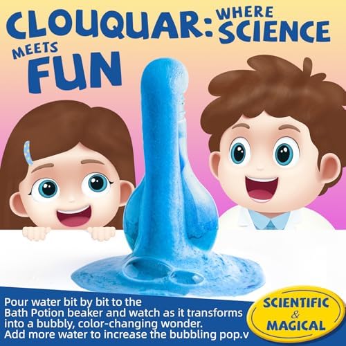 Kids Bath Bomb Potions, 6 Pack Non-Toxic Fizzy Bubble Bath Explosions, Colorful Burst Bath Potions for Kids, Scientific & Magical Bath Time Buddy, Fun & Educational Bubble Bath for Kids