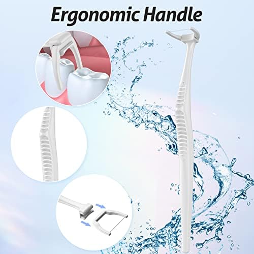 Dental Floss Picks, Clean Dental Flossers Kit with 3 Handles and 360 Extra Strength Refills