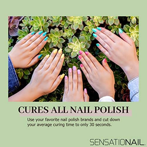SensatioNail LED Nail Lamp for Gel Polish – Safe and Easy to Use Automatic Nail Polish Curing Lamp – Ultra Portable Design – Ideal for Manicures and Pedicures