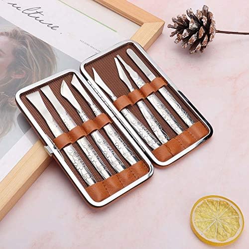 Watris Veiyi 8PCS Foot Shaver Pedicure Tool, Pedicure Knives Set, Stainless Steel Dead Skin Removal Kit, Foot File Callus Nail for Women Men Care Feet