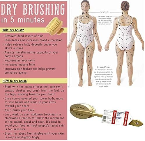 Yerba Prima Tampico Skin Brush (Pack of 2) - Natural Vegetable Fiber Bristles for Dry Skin Brushing
