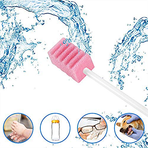 Disposable Oral Swabs, Sterile Dental Sponge Swabsticks Unflavored for Mouth & Gum Cleaning (250 Pack/box)