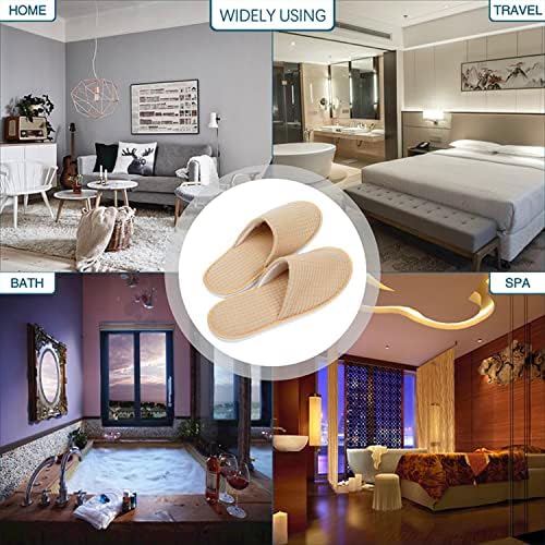 6-10 Pairs Spa Slippers, Non Slip Disposable Slippers For Guest, Washable Reusable, Which Can Be Used As Women Men, House, Indoor, Bathroom, Bedroom, Hotel, Bride Slippers