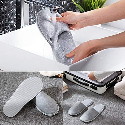 Rocutus 2 Pair Disposable Slippers, Travel Portable Guest Slippers, Anti-skid Home Interior Hotel Special Shoes