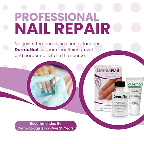 Nail Strengthener & Cuticle Cream Set - Fingernail Care Kit with Liquid Nail Strengthener & Cutemol Cream (11.5g Sample) Healthy Growth - Repair for Brittle, Damaged, Thin, & Peeling Nails