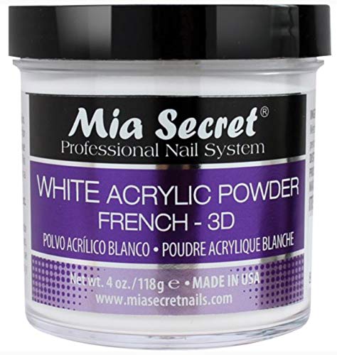 MIA SECRET 4 oz Acrylic Powder 3pc Set - Pink, Clear & White - Made in USA