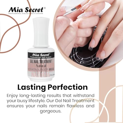 Mia Secret Professional Gel Nail Treatment Keratin Base & Top Gel 0.5 FLoz