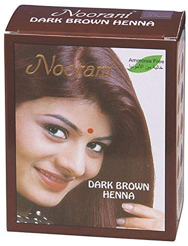 Noorani Henna Based Hair Color and Herbal Powder | Shipping in USA | Ships from California (10 (60 Pouch x 10g), DARK BROWN HENNA)