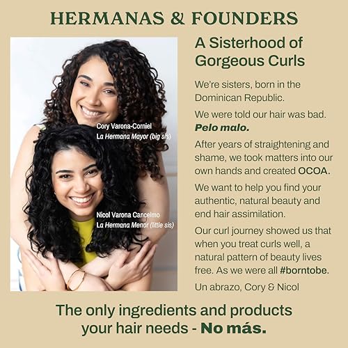 OCOA Beauty Curl Defining Styling Gel with Flaxseed, Mango Butter & Hibiscus - Hydrates, Defines, and Controls Frizz for Soft, Touchable Curls, 8 oz