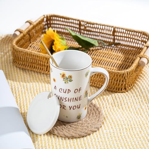 Birthday Gifts for Women, Self-Care Gift Box for Women - Sunshine & Sunflower Themed Relaxation Set, Encouragement Care Package for Best Friend (Birthday/Get Well/Thinking of You)