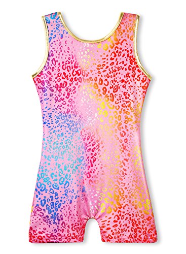 HOZIY 5t Leotards for Girls Gymnastics Size 5-6 Years White Flamingo Pitaya Lemon Tropical Leaves Flower Fruit Flamingo Biketard Dance Clothing