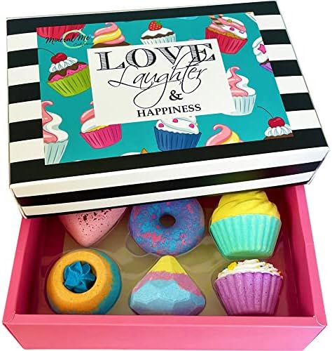 Bath Bombs for Kids - 6pc Gift Set Aromatherapy Natural Bath Bombs with Organic Ingredients, Skin Moisturizing Bubble Bath Fizzy, Gentle, Relaxing Birthday BathBombs for Girls, Women, Kids