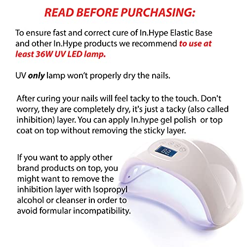 IN.HYPE Rubber Base Coat UV/LED Curable. Soak Off (Elastic)