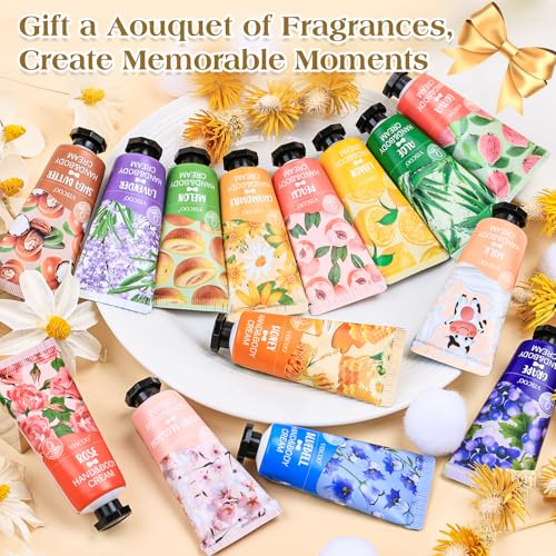 28 Pack Hand Cream Gifts Set for Women, Bulk Hand Lotion for Birthday Gifts for Women, Bridesmaid Gifts, Thank You Gifts, Party Favors, Mini Moisturizing Hand Lotion Travel Size for Dry Cracked Hands