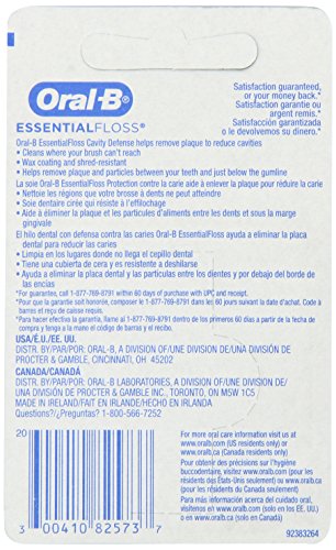 Oral-B Dental Floss, Essential Floss, Mint, Waxed, 54 Yd (Pack of 24)