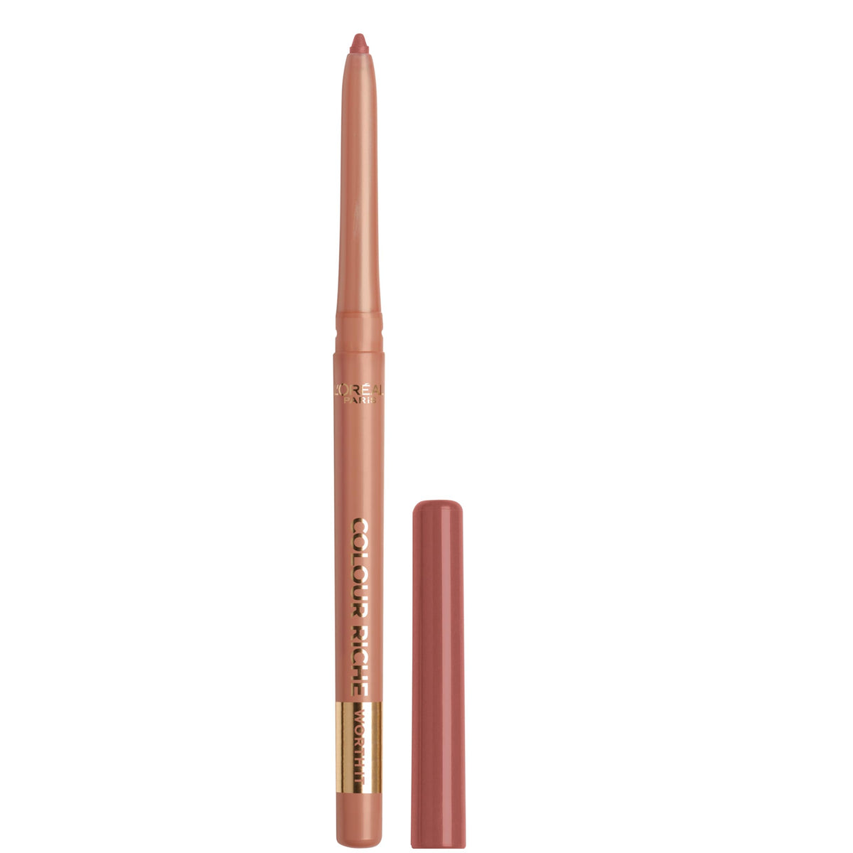 L'Oreal Paris Colour Riche Lip Liner Pencil, Creamy Lip Liner with Omega 3 and Vitamin E, 601 Worth It (Pinky Nude)