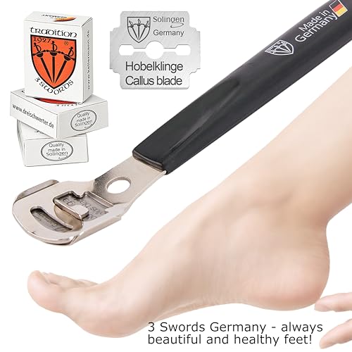 3 Swords Germany - Callus Remover Shaver Cutter Eliminator Razor with 40 Extra Sharp Refill Blades - Made in Solingen Germany