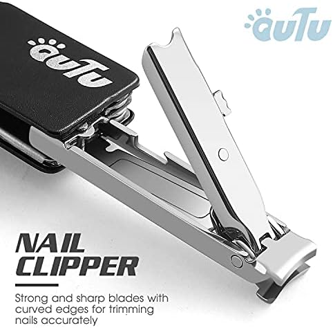 OUTU Keychain Nail Clippers Multitool, 8 in 1 EDC Utility Tool with Nail Clipper, Scissors, Tweezers, Gifts for Him Men Husband Dad Boyfriend (Black)