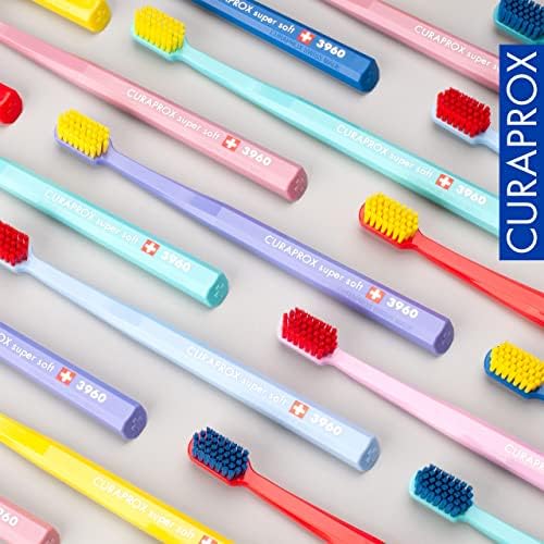 Curaprox Sensitive Supersoft Toothbrush CS 3960, 6 Pack, Colors May Vary