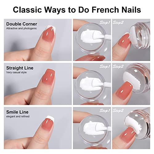 Nail Art Stamper Clear Silicone Nails Stamping Jelly with Scraper Transparent Visible Body DIY Manicure Nail Art Tool A