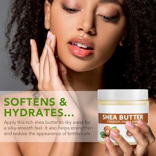 Shea Butter Raw Organic, Natural Raw Unrefined Shea Butter Hand Cream, Moisturizing and Locking Water, Keeps Skin Healthy and Vibrant, 7.8 OZ