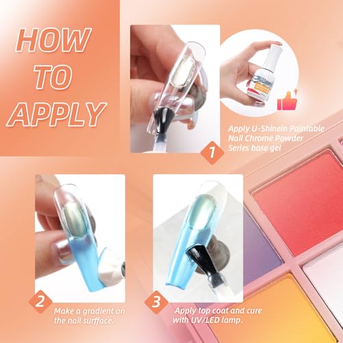 Nail Pigment Powder Palette Set, 16 Colors Ombre Nail Powder Palette with 100pcs Sponges & Tweezers French Aura Nails Ombre Nail Brush Nail Long-lasting Manicure Art DIY Accessories