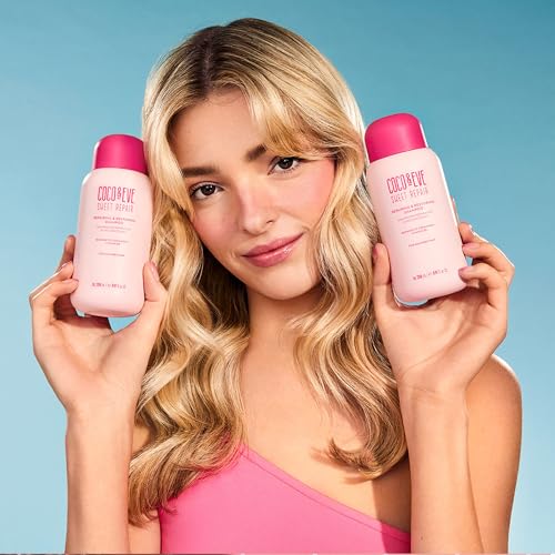 Coco & Eve Repair & Restore Shampoo & Conditioner Bundle. Hydrating & Strengthening Set for Damaged, Color Treated Hair. Deeply Nourish, Reduce Split Ends & Breakage for Healthy Hair. (18.94 Fl Oz)