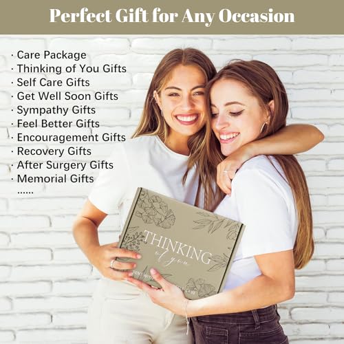 Thinking of You Care Package for Women - Get Well Soon GBasket for Sick Friend After Surgery Gifts Feel Better Gifts for Women, Sympathy Gift Baskets Sending Hugs, Self-Care Spa Gifts