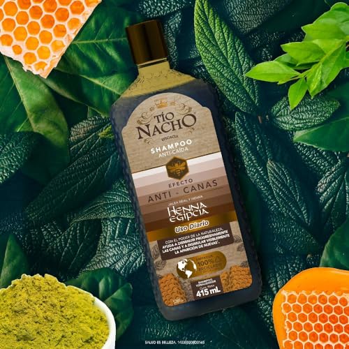 Tio Nacho Tío Nacho Efecto Anti-Canas, Shampoo Anti-Caída con Henna Egipcia