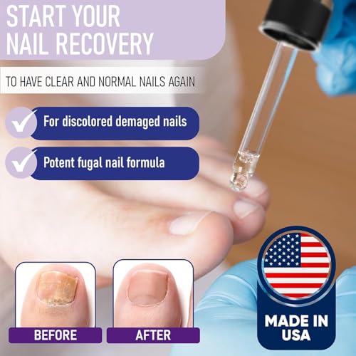 Zanaquick Extra Strength Toenail & Fingernail Repair Drops - Nail Care Renewal for Thick, Damaged & Discolored Nails - 1 Pack