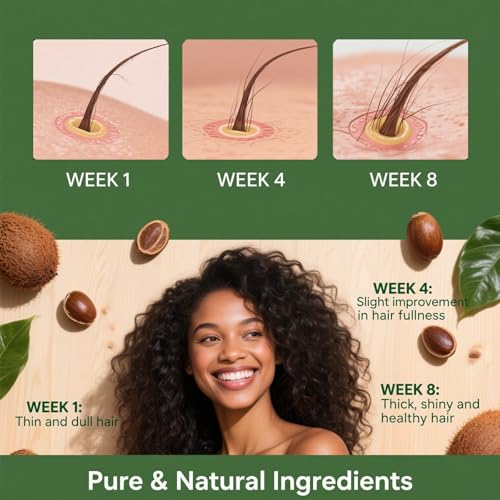 Minnah Hair Growth Oil for Black Women, Extra Strength Rosemary Fenugreek Herbal Hair Growth Oil, Natural Scalp Oils Serum with Castor Oils, Aceite de Romero para el Cabello for All Hair Types (1 PCS)