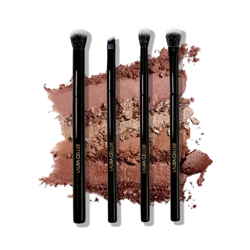 LAURA GELLER NEW YORK Shadow Skills Eyeshadow Professional Vegan Makeup Brush Set | Apply Eyeshadow & More - Pack of 4