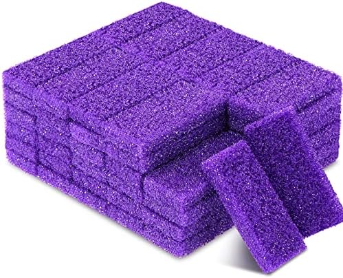 Batiyeer 100 Pcs Pumice Stone for Feet Scrubber Dead Skin Disposable Foot Pumice Foot Shower Scrubber Foot Scrubber for Heel Cuticle Callus Remover Bath Spa (Purple)