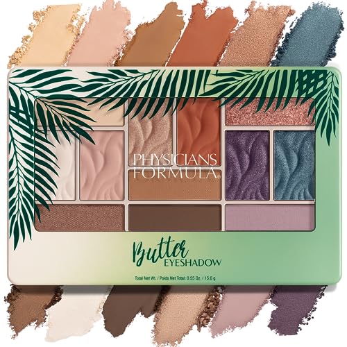 Physicians Formula Murumuru Butter Eyeshadow, 12-Shade Ultra-Creamy Palette with Murumuru & Tucuma Butters, Silky Soft Blendable Formula – Tropical Days
