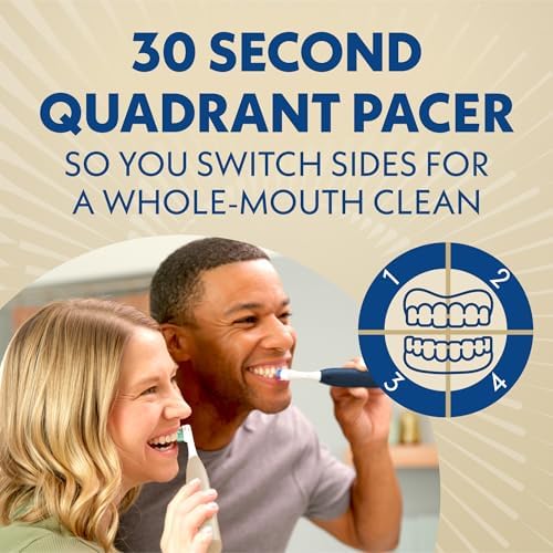 Spinbrush Smart Clean Battery Powered Electric Toothbrush for Adults with Dual Action Head, Pacer & Timer, Champagne, Soft Bristles, 1 Count