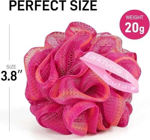 20 Pack Mini Shower Loofah Bath Sponge 20G, Soft Travel Size Nylon Mesh Puff for Body Wash, Loofah Shower Exfoliating Scrubber Pouf for Women and Men, Full Cleanse, Beauty Bathing Accessories