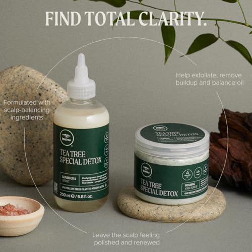Tea Tree Special Detox Kombucha Rinse, Removes Buildup, Adds Shine, For All Hair Types