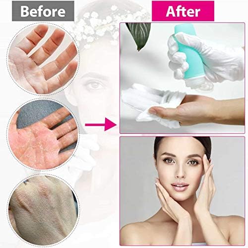 20 Pairs Cotton Gloves for Dry Hands, Paxcoo White Cotton Gloves for Eczema, Cosmetic Moisturizing and Jewelry Inspection, Medium Size