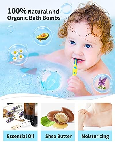 Light Up Bath Bombs with Surprise Inside, 4.23 oz XL Natural Gift Set 6 with Essential Oils, Magnesium Large Bath Bombs for Women Relaxing Spa Skin Moisturize Gifts for Women