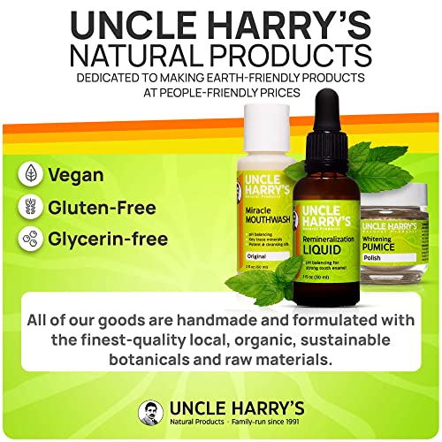 Uncle Harry's Natural Remineralization Kit with Tooth Whitening - 3 Products Strengthen Weak Enamel, Brighten Smile, & Correct Oral Care Issues (1 kit)