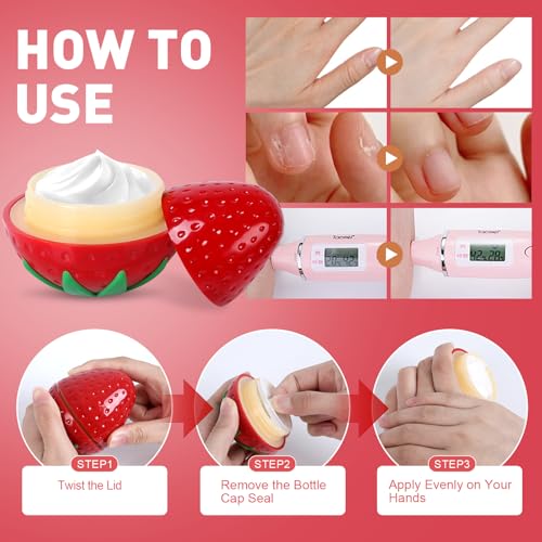 6 Pack Hand Cream Gifts Set For Women, Small Gifts for Women, Hand Lotion for Dry Cracked Hands, Thank You Gifts, Teacher Appreciation Gifts and Birthday Gifts, 1.06 Oz (Strawberry)