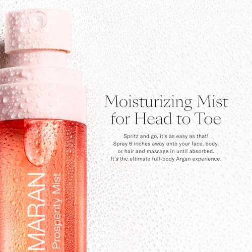 Josie Maran Argan Layering Kit - Whipped Argan Oil Body Butter Gift Set with Prosperity Body Mist - All Over Body Glow, Intense Hydration & Absorbs Quickly - Vanilla Pear (2 Piece Set)