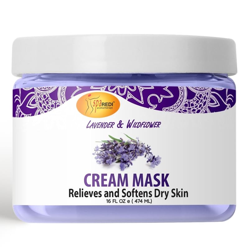 SPA REDI - Body and Foot Cream Mask, Lavender and Wildflower, 16 Oz - Pedicure Massage for Tired Feet and Body, Hydrating, Fresh Skin - Infused with Hyaluronic Acid, Amino Acids, Panthenol