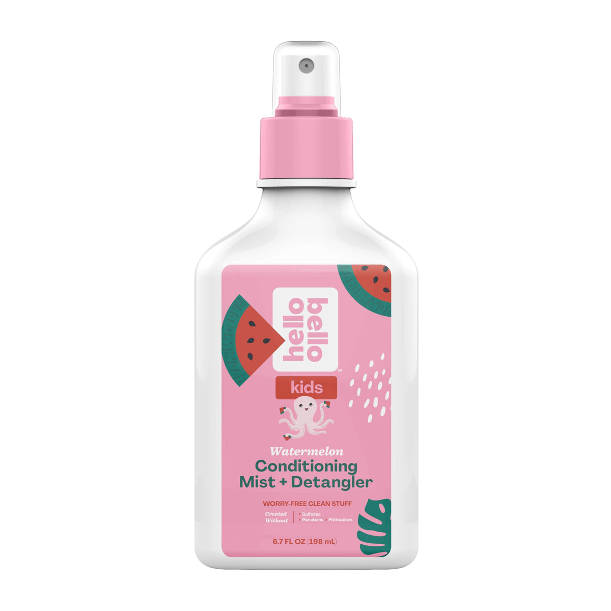 Hello Bello Kids Conditioning Mist and Detangler, Hypoallergenic Non-Greasy Leave-in Conditioning Spray, Vegan and Cruelty-Free, Watermelon Scented, 6.7oz