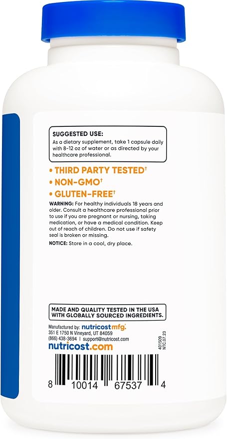 Nutricost Milk Thistle 1,000mg Equivalent, 240 Capsules - 250mg of 4:1 Extract - Vegan, Non-GMO and Gluten Free
