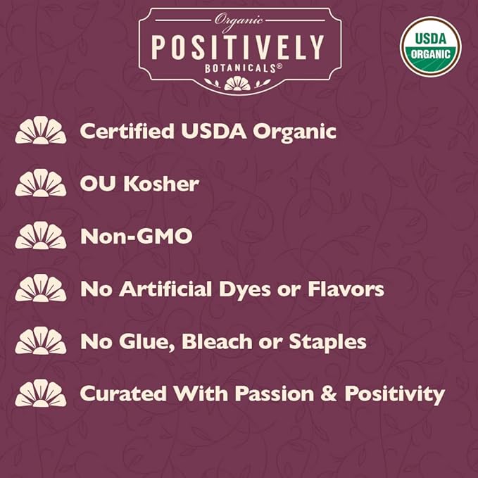 Organic Positively Botanicals Company, Ginger Root Herbal Tea Bags, 20 Count
