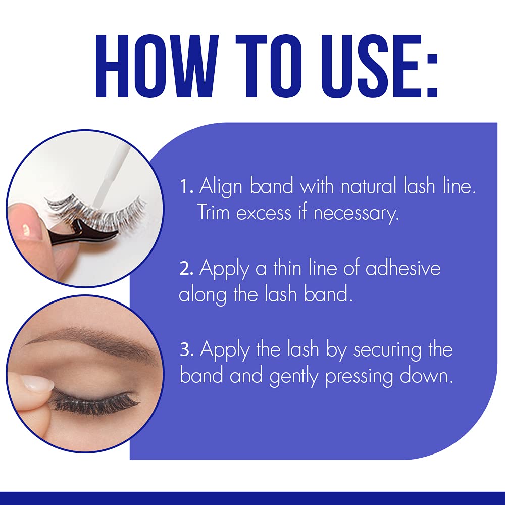 DUO Quick-Set Strip Lash Adhesive – Clear, Waterproof, Long-Lasting Lash Glue, Fast-Drying for False Lashes, 0.18 oz, 1-Pack