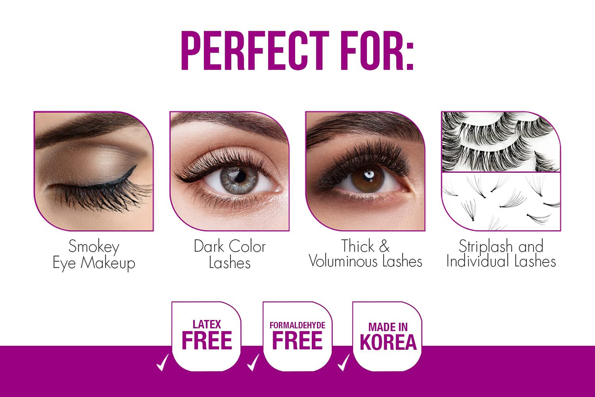 DUO Quick-Set Strip Lash Adhesive - Dark Tone, Quick-Drying, Long-Lasting, Water-Resistant Lash Glue for Strip & Individual Lashes, 0.18 oz, 1-Pack