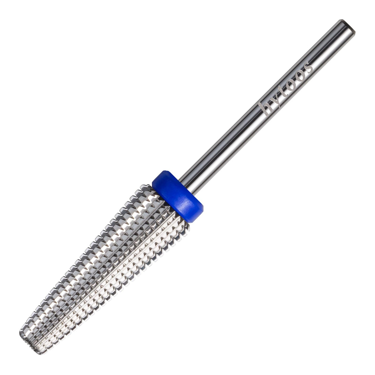 HYTOOS Long 5 in 1 Nail Drill Bits, 20mm Medium Straight Cut Tapered Nail Bit, 3/32 Two-way Safety Carbide Drill Bits for Nails, Electric Manicure Drills Remove Gel
